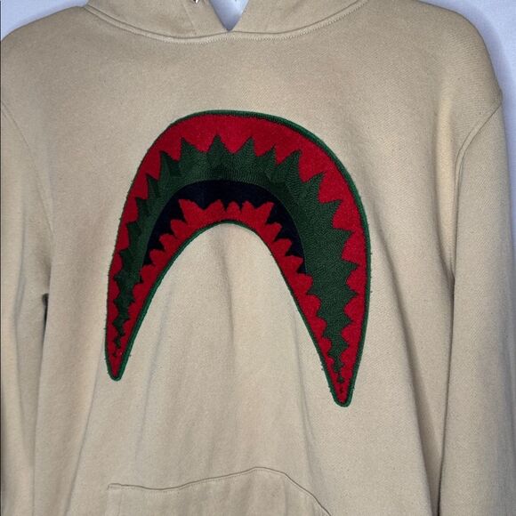 Eternity BC/AD TanShark Mouth Hoodie. Drip Logo On Sleeve. Size X-Large. - Picture 3 of 9